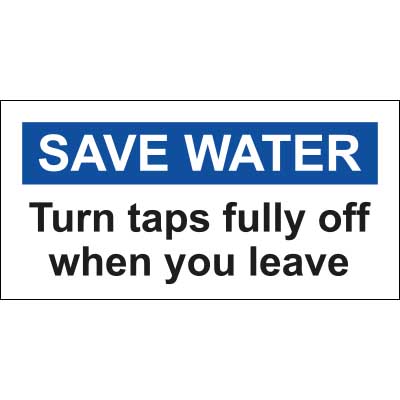 Save water stickers