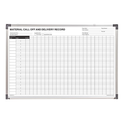 Material Call Off and Delivery Record Board