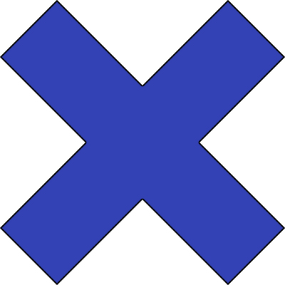 Social Distancing Cross Floor Sticker